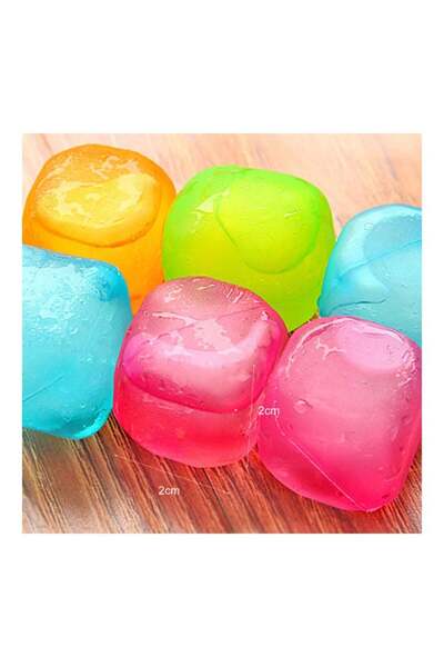 GENERIC4 Set of 6 reusable ice cubes in summer fruit design, multicolor