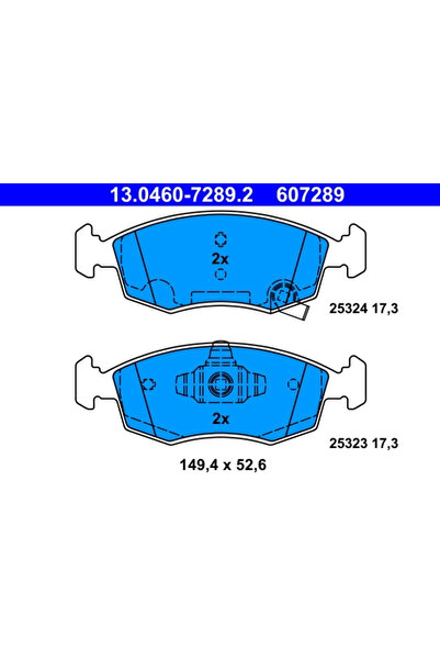 Ate Комплект спирачни накладки за дискови спирачки Chrysler Ypsilon Fiat 500 ...