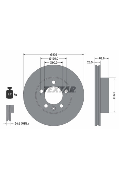 Krieger Disc Frana Nissan NV400 Bus/NV400 Caroserie/NV400 Platou / Sasiu Opel...