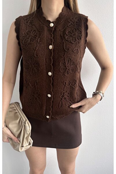 fujya Süzeneli Gold Buttoned Peplum Vest