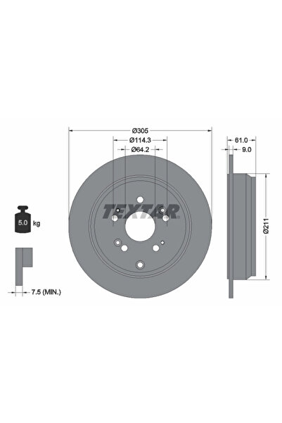 TEXTAR Disc Frana Acura Rdx Acura (Gac) Cdx