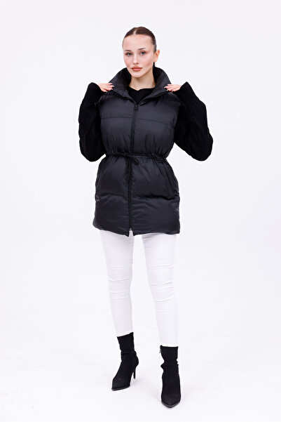 PENGORA Black Women's Vest Winter Padded