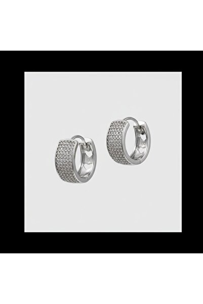 XUPING JEWELRY Platin Zirkon Taşlı Halka Çelik Küpe