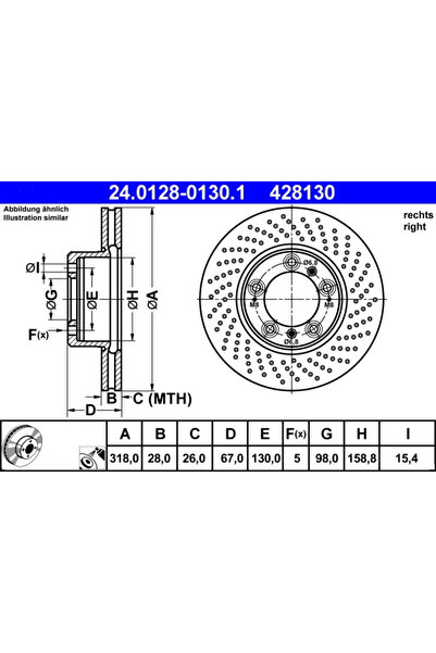 Ate Disc Frana Porsche 911/Boxster/Cayman
