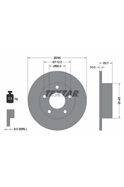 TEXTAR Disc Frana Audi A6 C5