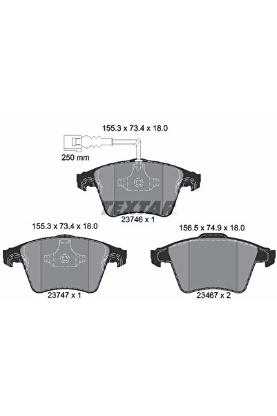 TEXTAR Set Placute Frana Frana Disc Vw Multivan T5/Transporter T5 Bus/Transpo...