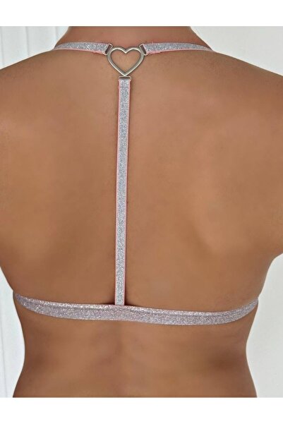 VİP SECRET Σουτιέν ARONA χωρίς επένδυση με κλιπ μπροστά που ανοίγει με δαντέλα και γκλίτερ