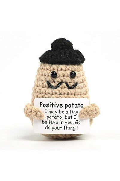 Generic Brand Mini Funny Positive Potato, Knitted Wool Crochet Potato Doll wi...