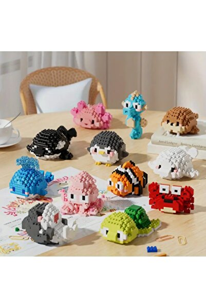 womi Sevimli Deniz Hayvanları Bricks Blok Yapı Taşı Figür (1 Adet Gönderilir)