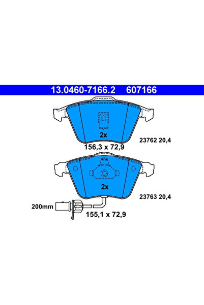 Ate Set Placute Frana Frana Disc Audi A6 C5/Allroad C5 1997-2005