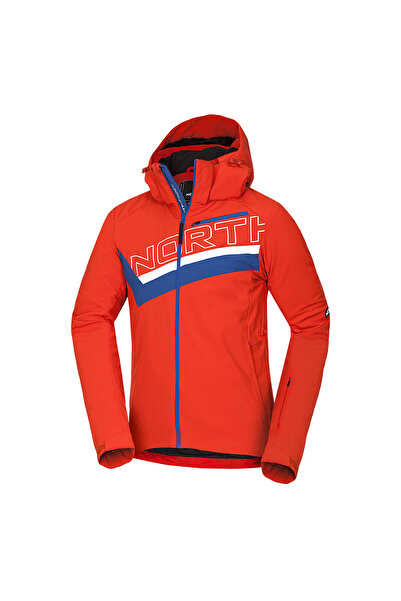 NORTHFINDER Geacă de schi pentru bărbați, izolată, softshell complet, 3L, NATHAN, portocaliu-albastru