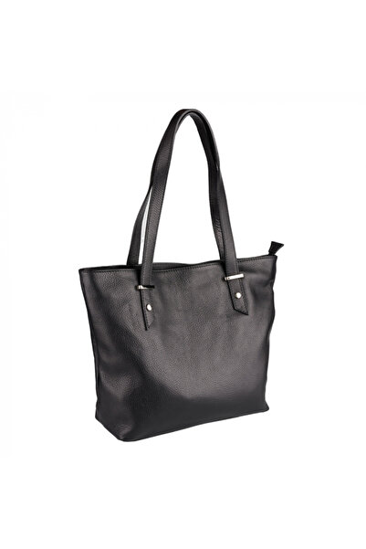 AZZURA Geantă Sandra, din piele neagră 100%, 8174