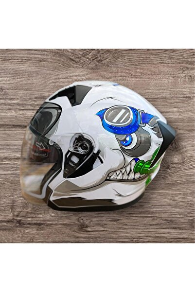 CKYY Motosiklet Yarım Kask LS5 Vizörlü A Kalite