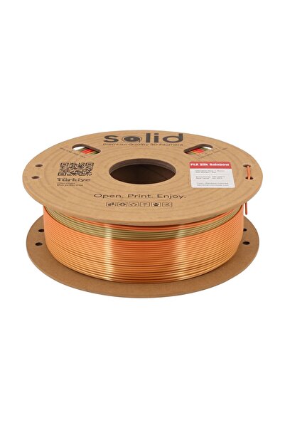 Solid Filament Solid Silk Rainbow PLA Filament 1.75mm - 1Kg