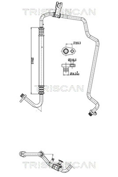 TRISCAN Conducta Presiune Variabila Aer Conditionat Ds Ds 3 Peugeot 2008 1/20...