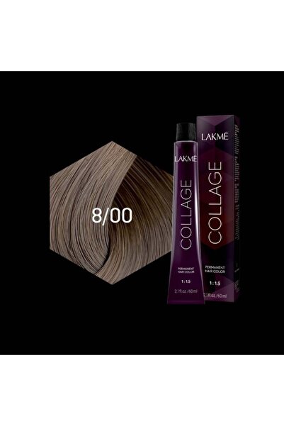 Lakme كولاج صبغة شعر دائمة 8/00 60 مل