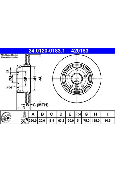Ate Disc Frana Bmw 5/6