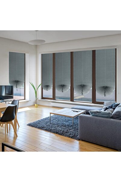 LUXER Set of 3 Self-Adhesive Pleated Blinds, Adjustable, Installation Without Drilling, Gray, Dimensions 90x180 cm,