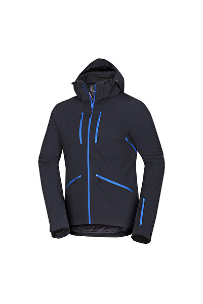 NORTHFINDER Geacă de schi softshell izolată pentru bărbați ALPHONSE neagră