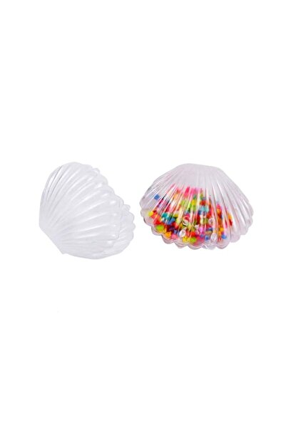 Generic AUEAR, 15 Pack Clear Plastic Mini Sea Shells Boxes Seashell Party Favor Containers Clam Treat Holde