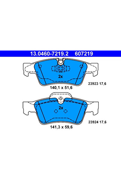 Ate Set Placute Frana Frana Disc Mercedes-Benz G-Class/Gl-Class/M-Class