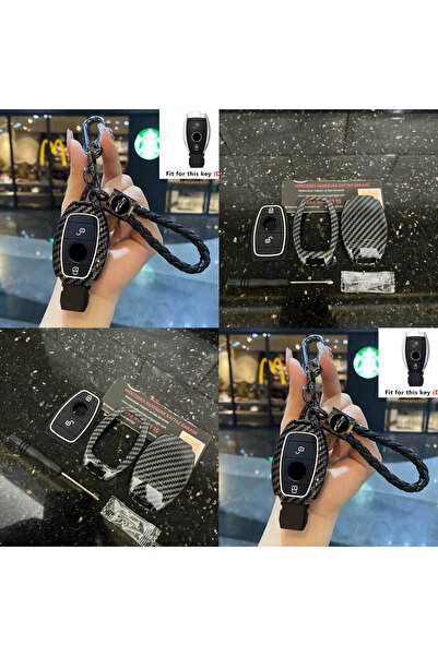 kaytaz غطاء مفتاح كربوني لمرسيدس بزرين لمفتاح W176