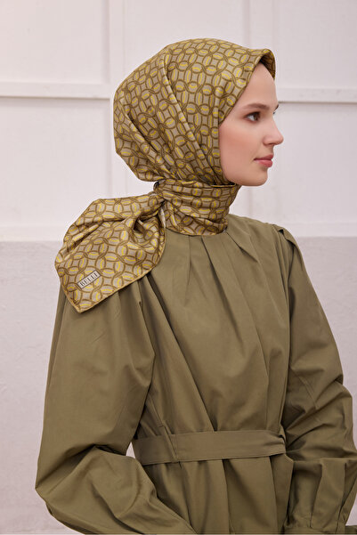 Belli Geometric Pattern Silk Twill Scarf 4215D01