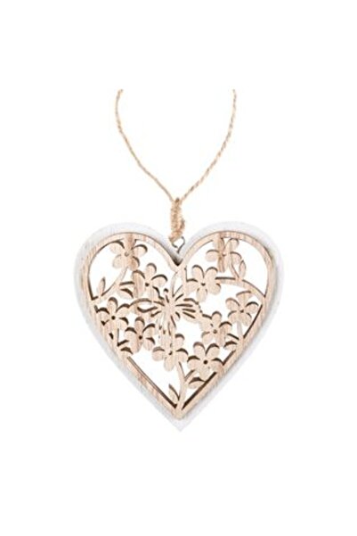 Jumbo Hanging Decorative Wooden Heart 10 x 10 cm