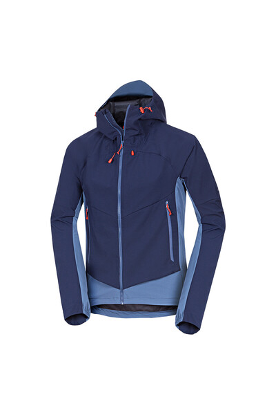 NORTHFINDER Men's trekking hybrid softshell active jacket CIRO blueblue