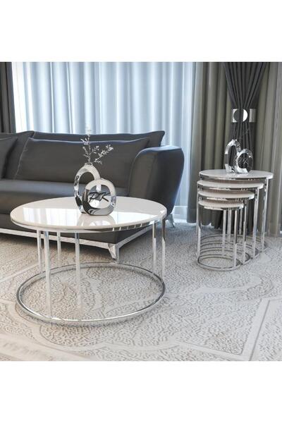 İMS ZİGON DÜNYASI 3'lü Orta Sehpa Seti-75 cm Ana Sehpa 3'lü zigon Takımı | Mo...