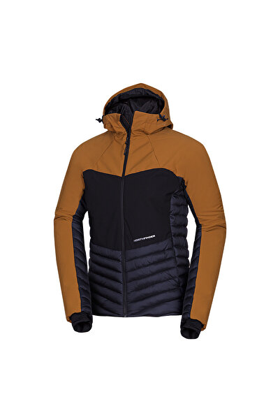 NORTHFINDER Jachetă hibridă de drumeție pentru bărbați cu glugă WATSON, mușta...