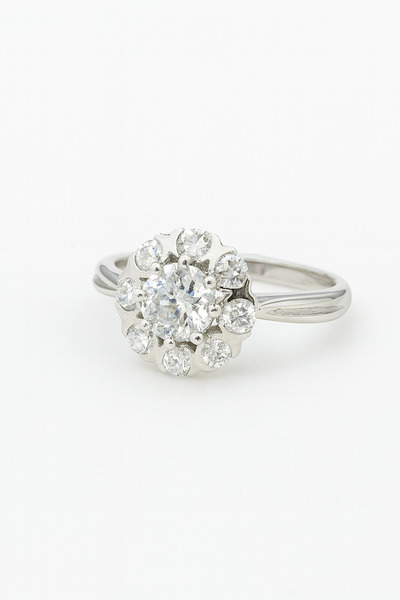 mira bujiteri 925 Ayar Gümüş Mozanit Taşlı Zarif Yüzük