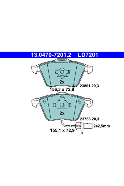 Ate Set Placute Frana Frana Disc Audi A4 B6/A6 C6/A8 D3