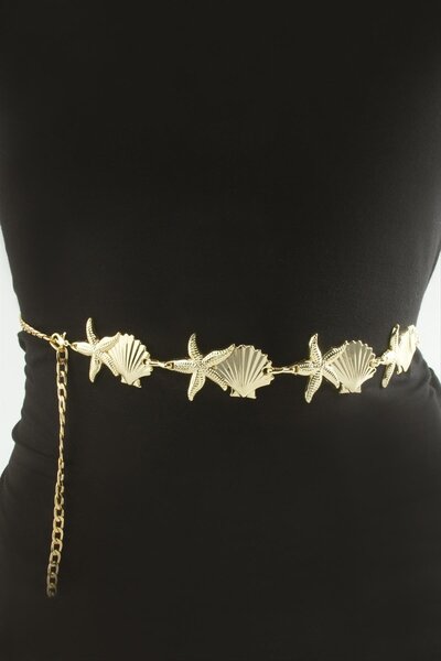 makay Starfish Metal Chain Belt