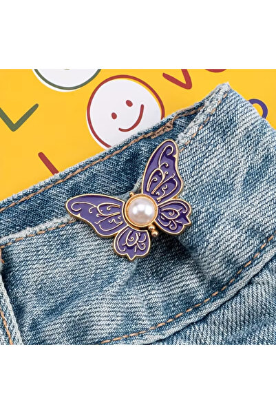 FESECRAFT Aparat de îngustare a taliei cu fluture colorat Agrafe pentru pantaloni Broșă pentru îngustarea taliei Curea de nouă generație