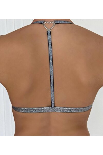 VİP SECRET Σουτιέν ARONA χωρίς επένδυση με κλιπ μπροστά που ανοίγει με δαντέλα και γκλίτερ