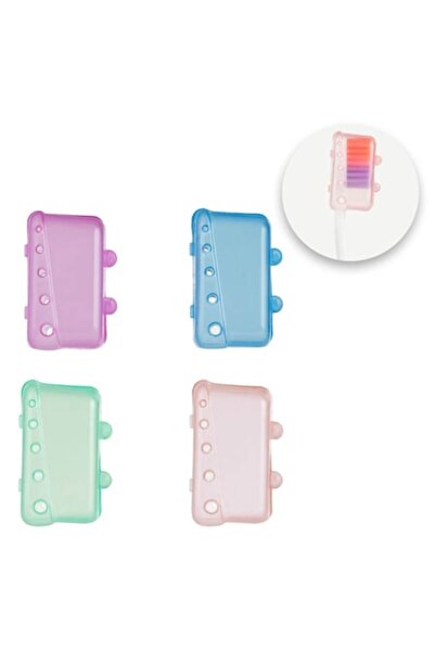 SHOPIENS Toothbrush Cover Holder Set, Multicolor, 4 Pieces