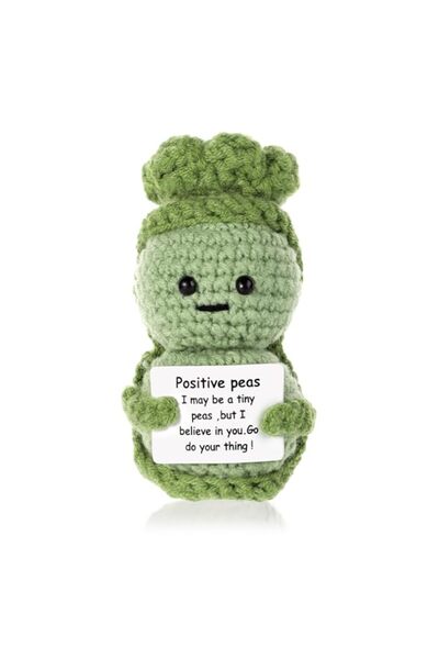 Generic Fnnny Positive Pea, 3.8 Inch Creative Cute Pocket Hug Worry Doll With...