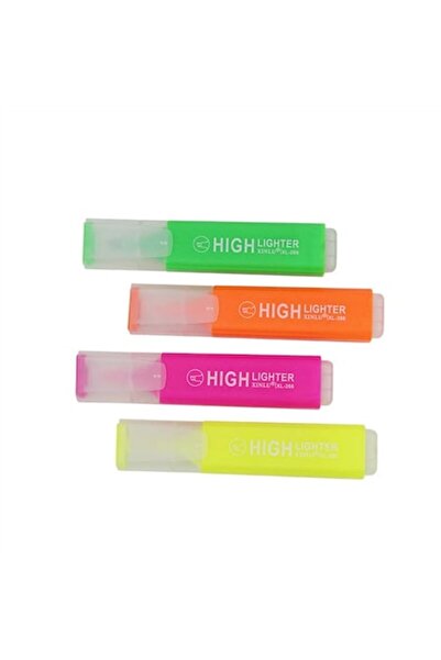 OEM Set 4 markere evidențiatoare, culori pastelate, design ergonomic, ideale pentru evidențiere, multicolore