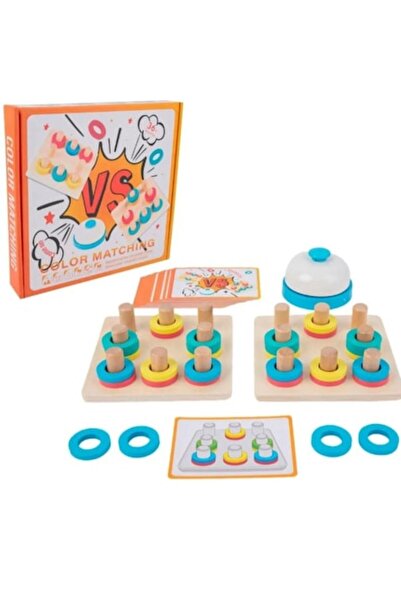 OEM Joc educativ și interactiv cu inele colorate și cartonașe șablon