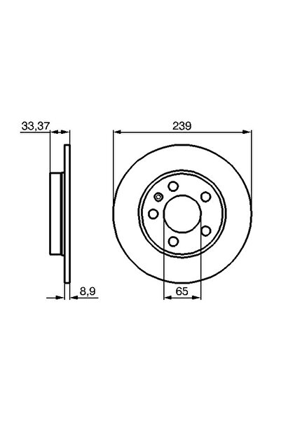 Bosch Disc brake Audi A3/Tt Skoda Octavia 1