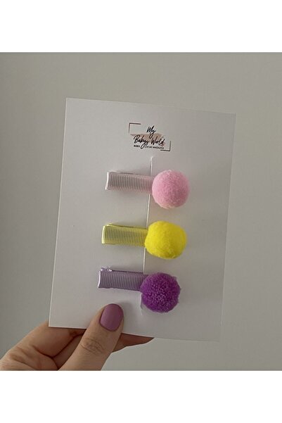 my baby’s world bebek çocuk mağzası Set de catarame cu pompon în 4 culori dif...