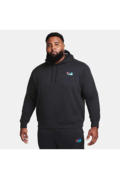 Nike fb8439 010 Club+ Pullover Hoodie Patch Erkek Sweatshirt