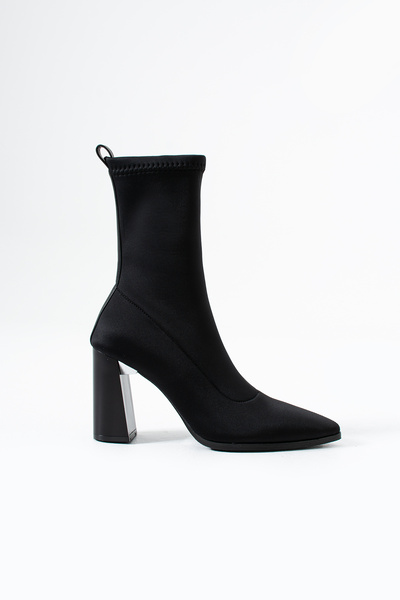 Siena Shoes Yuri Kadın Streç Scuba Topuklu Kadın Bot Siyah