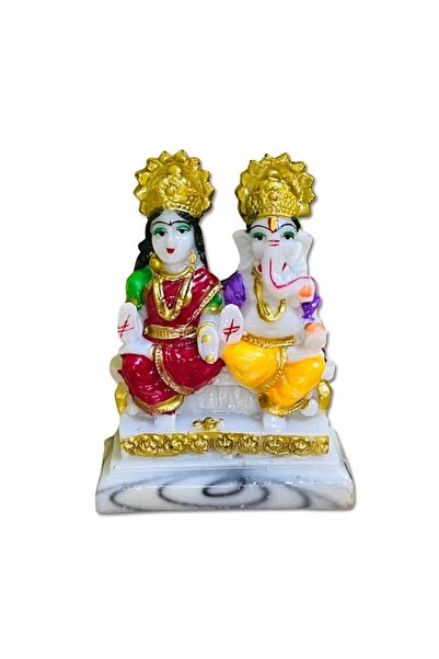 Generic Divine Design Laxmi Ganesh Marble Dust Idol – A Harmonious Blend of P...