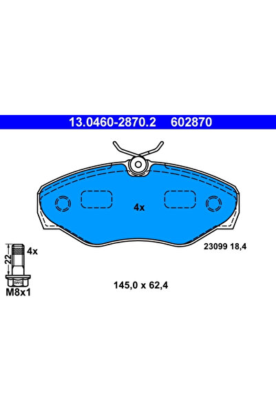Ate Set Placute Frana Frana Disc Nissan Primastar Bus/Primastar Caroserie Ope...
