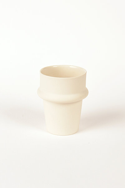 RUQ Ceramics كوب قهوة بفلتر أبيض – 125 مل بورسلين ليموج – قطعة واحدة