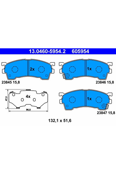 Ate Set Placute Frana Frana Disc Ford Usa Probe 2 Mazda 323 F 6/323 S 6 Limuz...