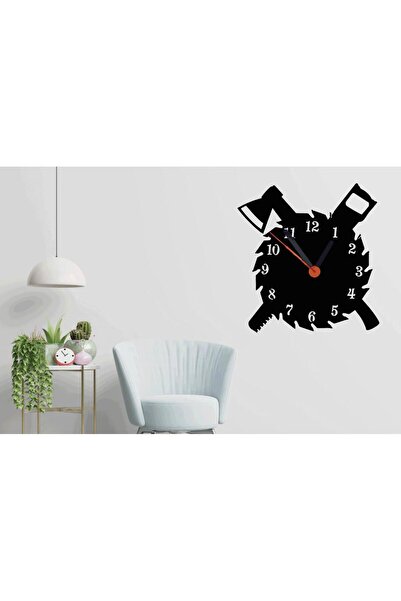 Ş&A BOUTIQE ساعة حائط-نجارة-35 سم × 35 سم