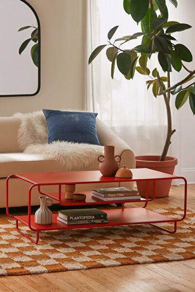 Maye Haus ALANA T Orta Sehpa, Modern Sehpa, Metal Sehpa, 3 Katlı Sehpa, İskan...